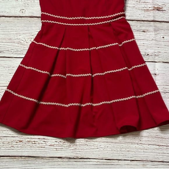 Altar’d State Red A-Line Ivory Striped Dress Sz S - Picture 8 of 14